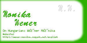 monika wener business card